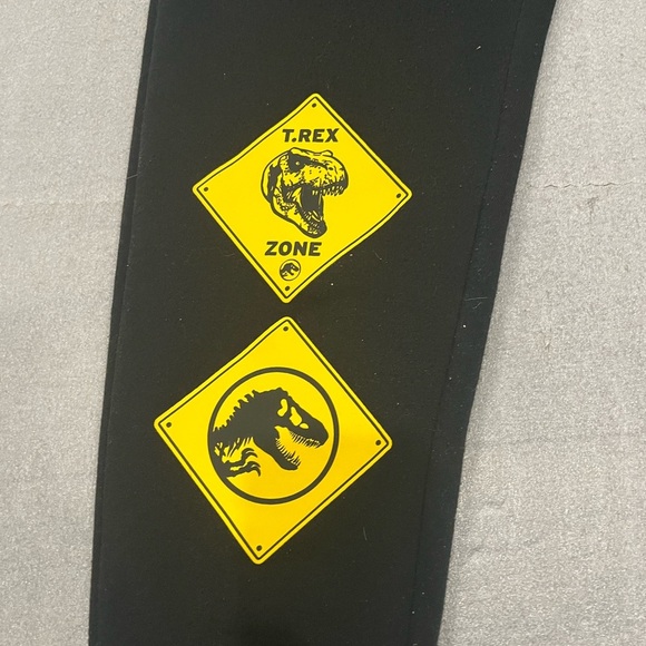 [M]Jurassic World Black Sweatpants Joggers-VGUC- Rare - Picture 3 of 8